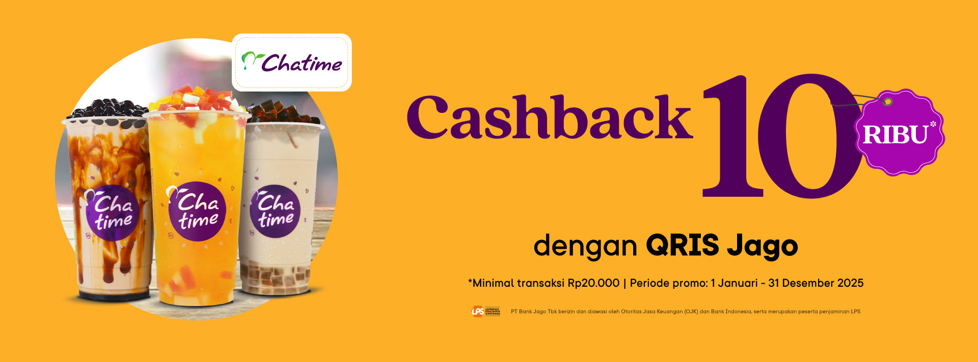 Jajan bubble tea dapat bonus Rp10.000