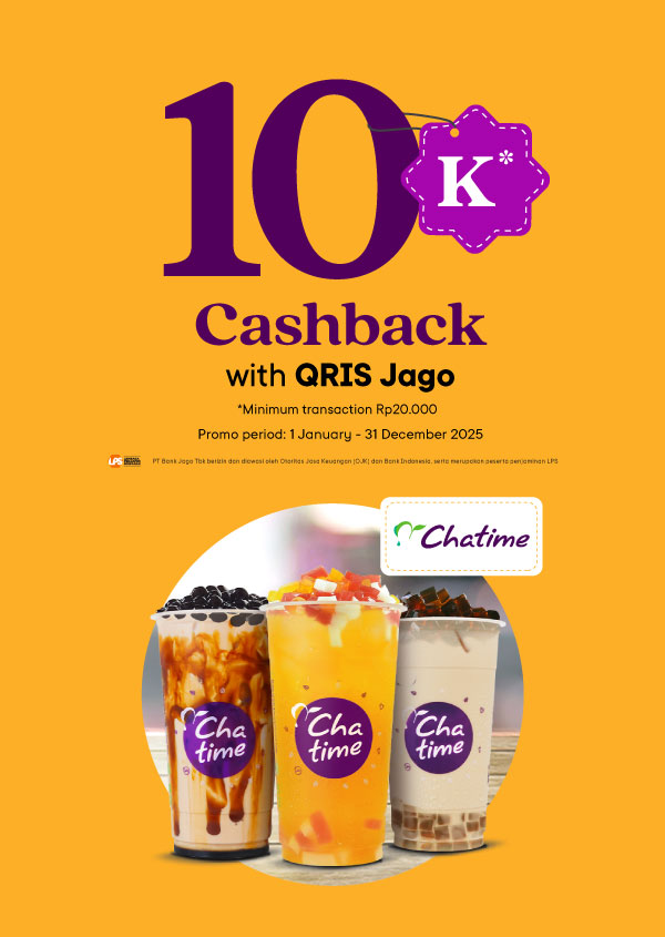 Enjoy a Rp10,000 bonus for bubble tea treats