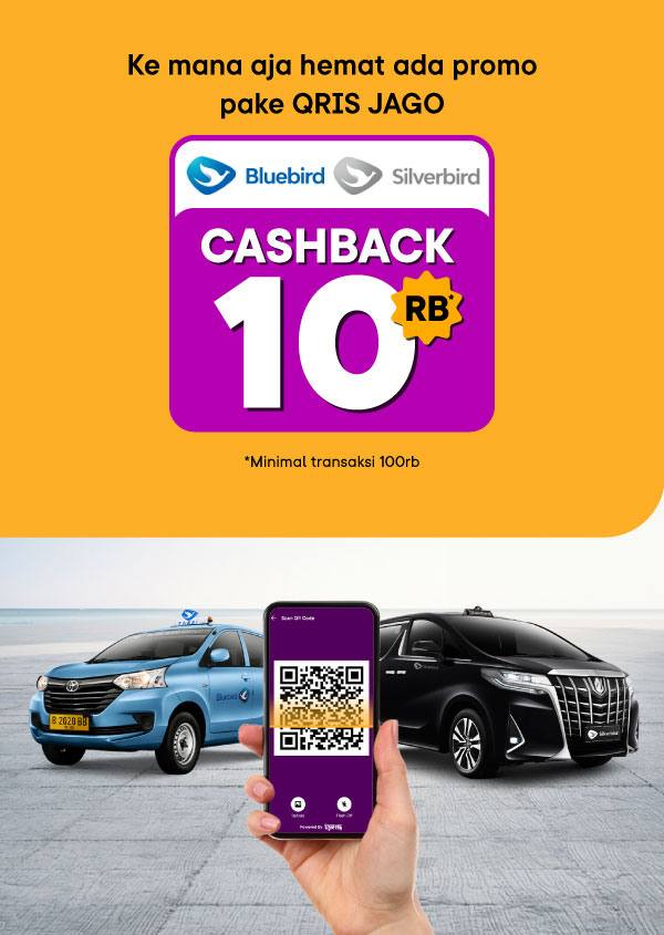 Naik taksi dapat cashback Rp10.000 pakai QRIS Jago