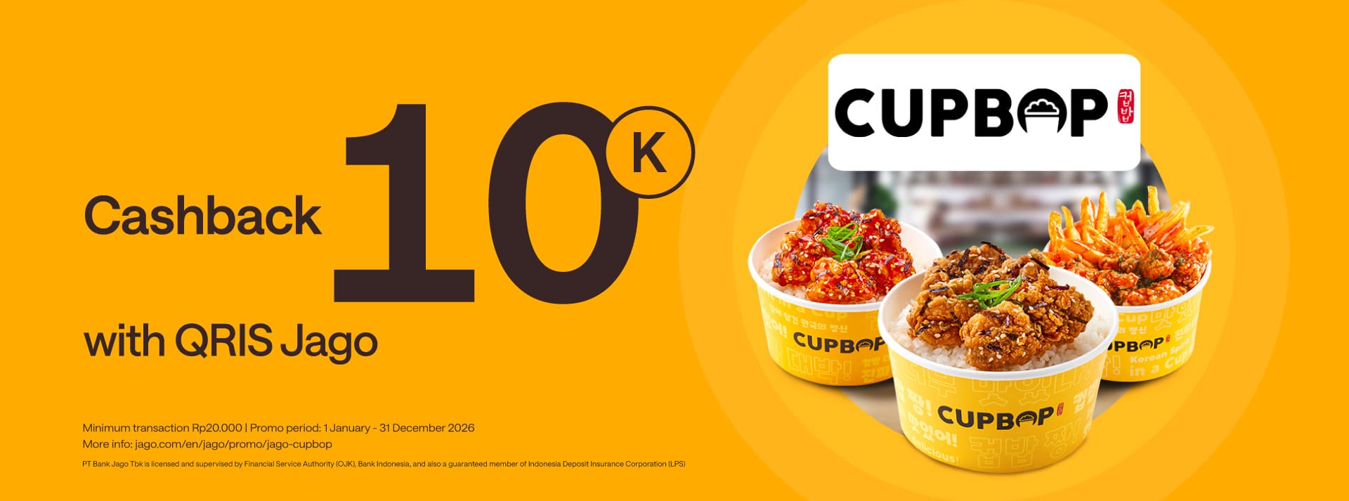 Enjoy a Rp10,000 bonus for Korean street food