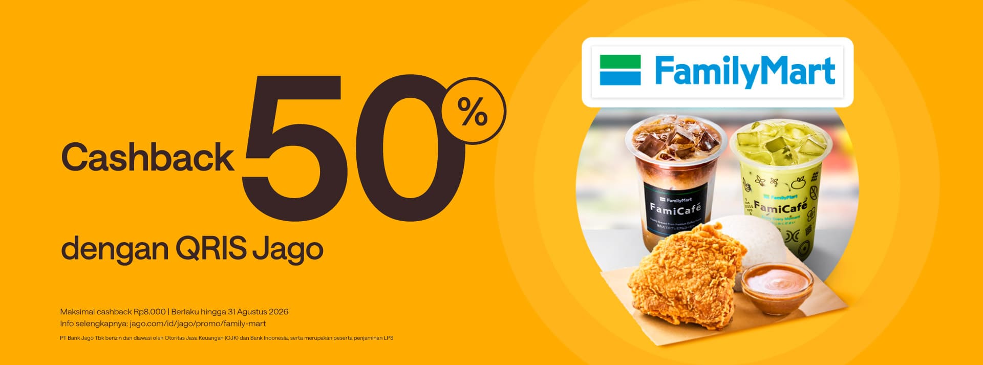 Jajan pakai QRIS Jago dapat cashback 50%*