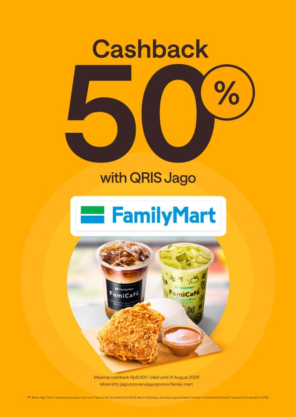 Shop with Jago QRIS, get 50% cashback*