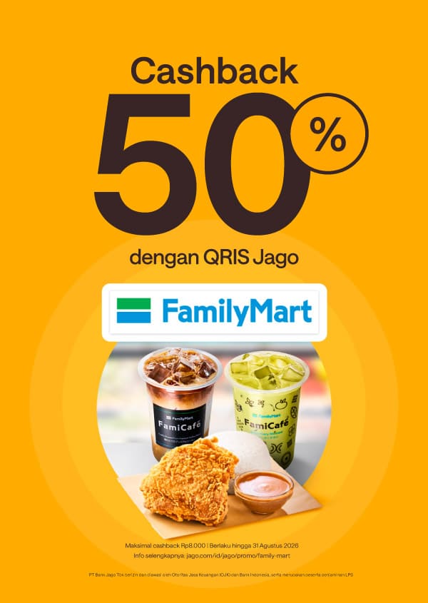 Jajan pakai QRIS Jago dapat cashback 50%*