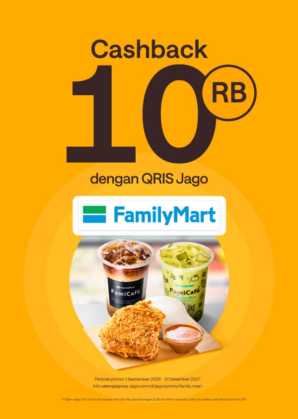 Jajan pakai QRIS Jago dapat cashback 50%*