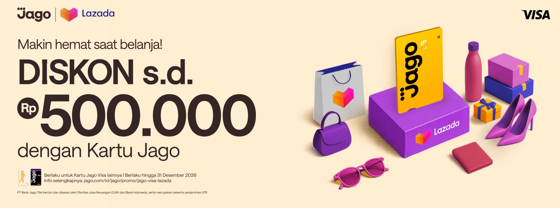 Makin hemat saat belanja! Diskon s.d. 500K dengan Kartu Jago