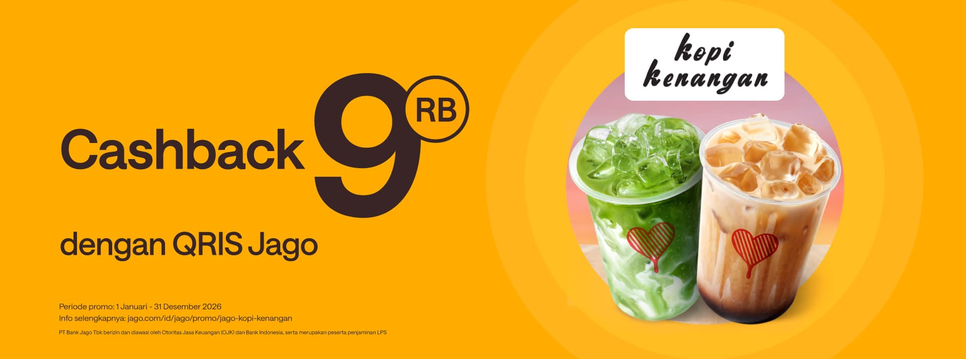 Jago traktir ngopi setiap hari! Bonus Rp9.000 khusus pengguna QRIS Jago