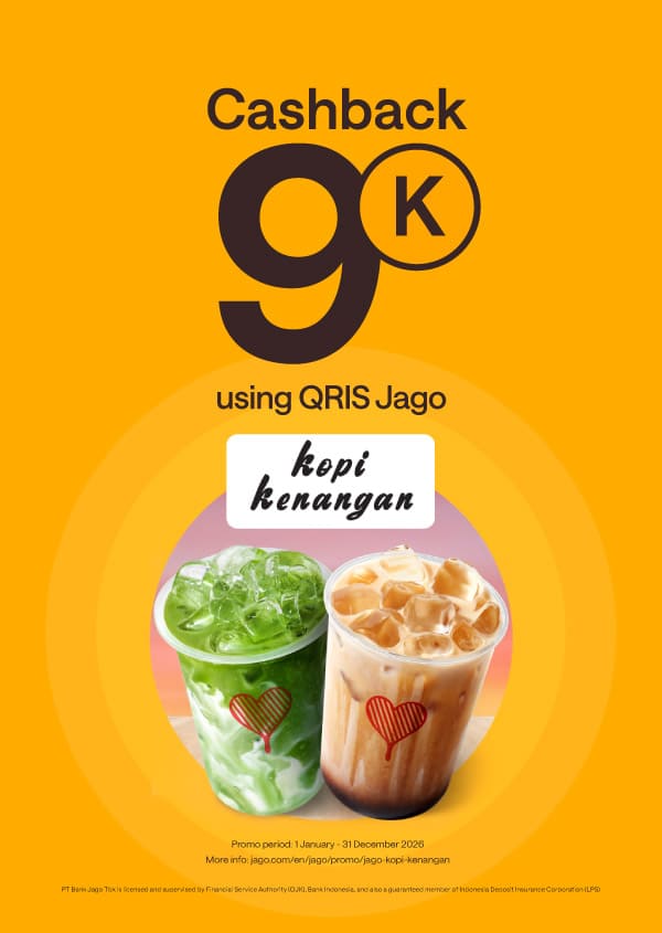 Get coffee treats every day with Jago! Rp9,000 bonus exclusive for Jago QRIS users