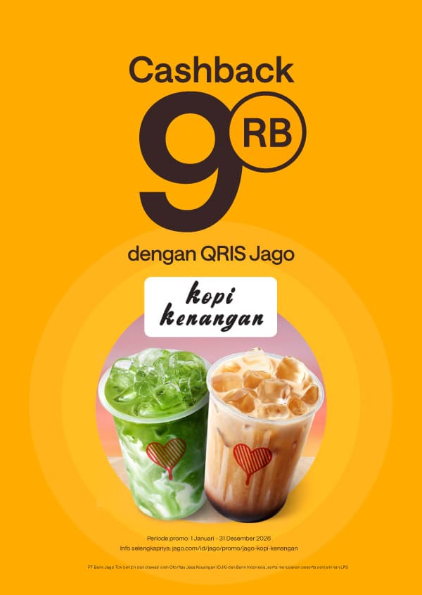 Jago traktir ngopi setiap hari! Bonus Rp9.000 khusus pengguna QRIS Jago