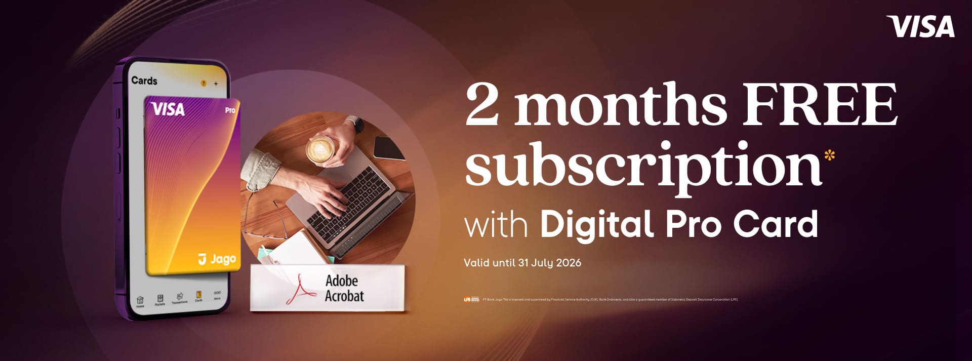 Get 2 months of Adobe Acrobat Pro free with a Jago Digital Pro Card
