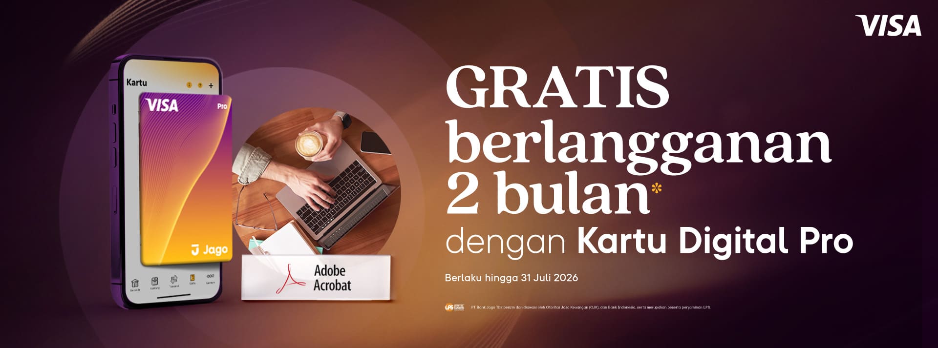 Bonus 2 bulan gratis Adobe Acrobat Pro dengan Kartu Digital Jago Pro