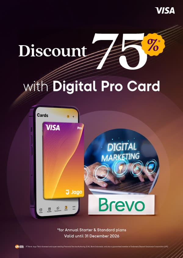 Get 75% off Annual Starter and Standard plans with a Jago Digital Pro Card