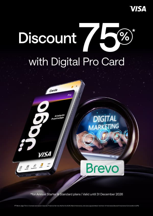 Get 75% off Annual Starter and Standard plans with a Jago Digital Pro Card
