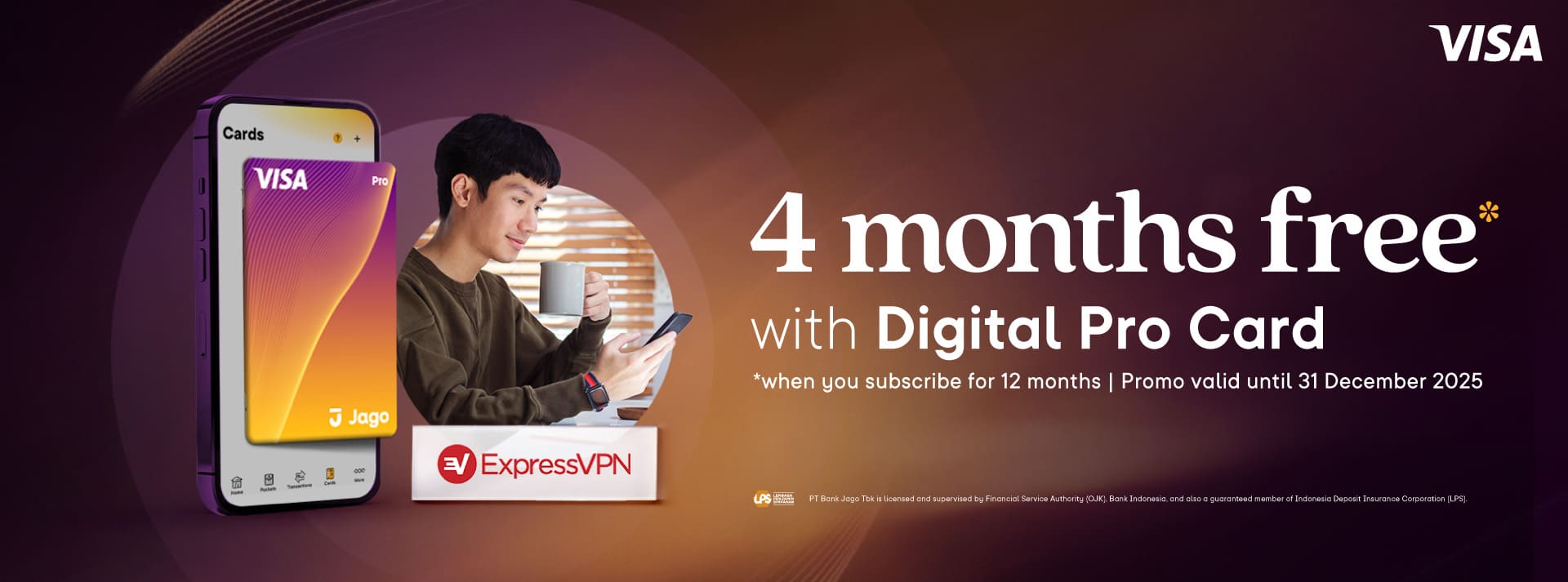 Bank Jago - Digital Pro Card - ExpressVPN Promotion