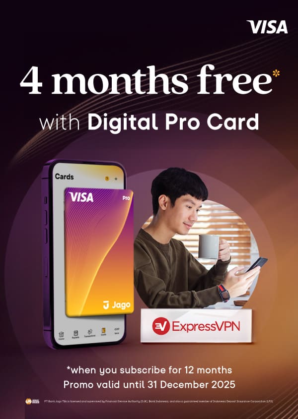 Bank Jago - Digital Pro Card - ExpressVPN Promotion