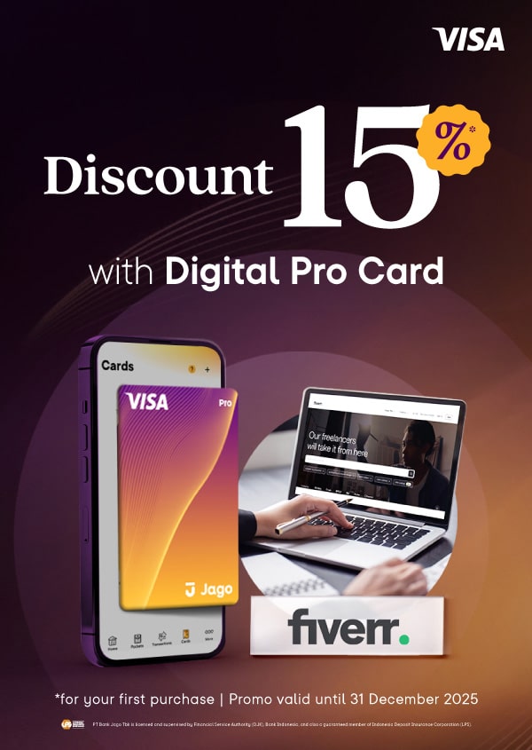 Bank Jago - Digital Pro Card - Fiverr Promotion