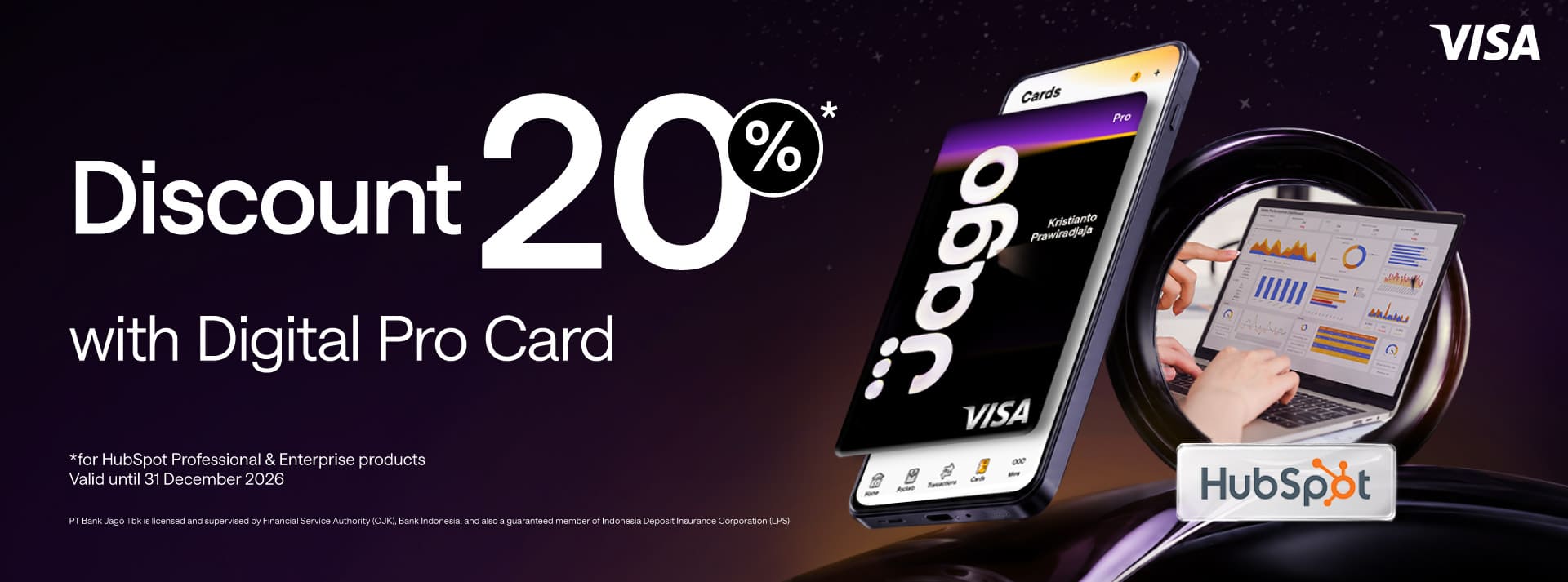 Get 20% Off HubSpot Professional & Enterprise Products with a Jago Digital Pro Card