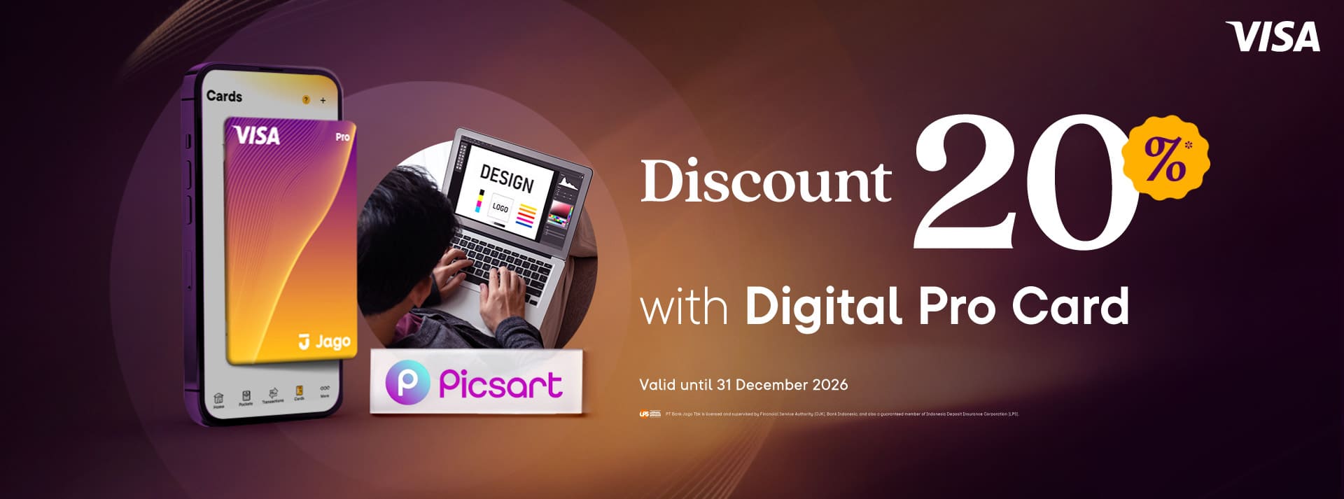 Get 20% Off for Picsart AdMaker with a Jago Digital Pro Card