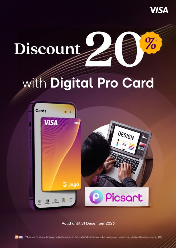 Get 20% Off for Picsart AdMaker with a Jago Digital Pro Card