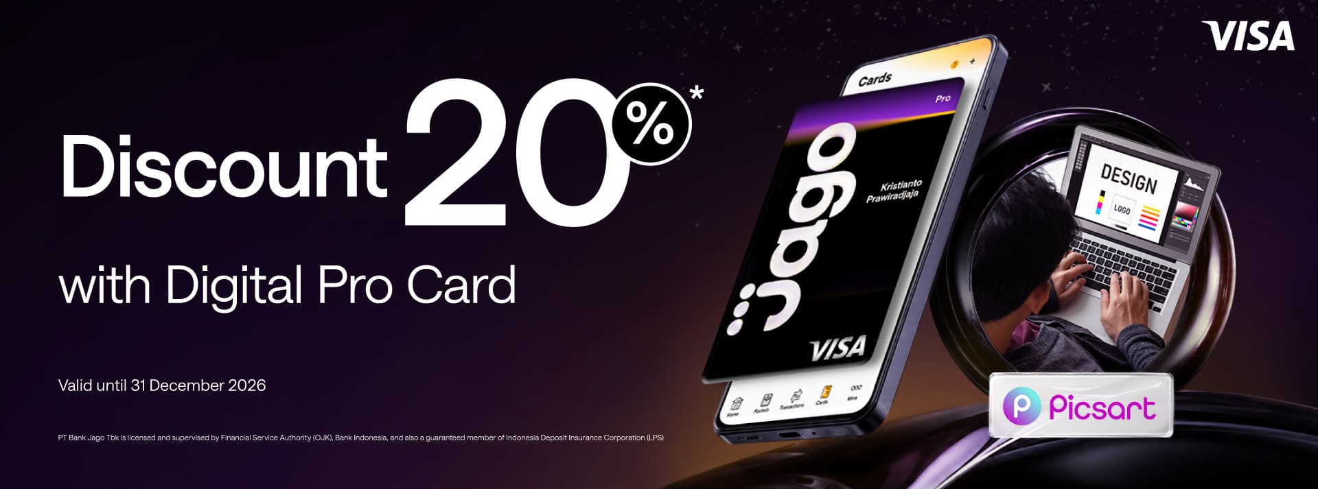 Get 20% Off for Picsart AdMaker with a Jago Digital Pro Card