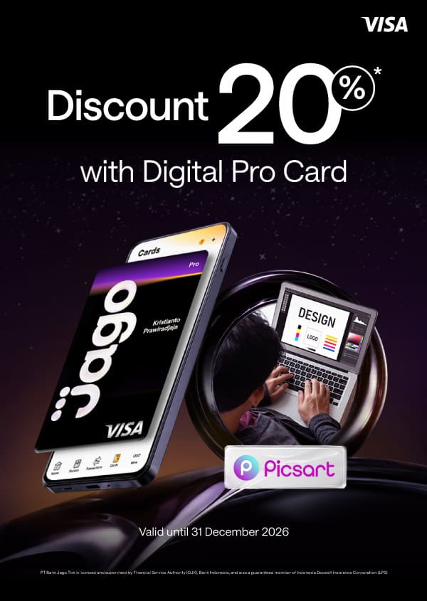 Get 20% Off for Picsart AdMaker with a Jago Digital Pro Card