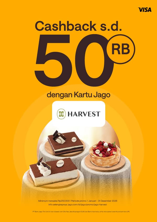 Bonus 10% untuk kue & hampers istimewa pakai Kartu Jago (Fisik)