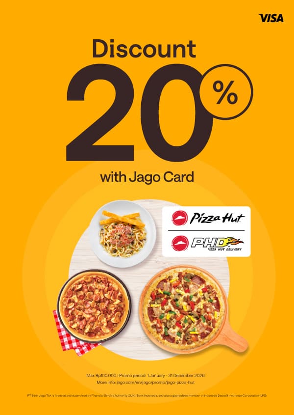 20% discount pizza treats with Jago Card (Physical)