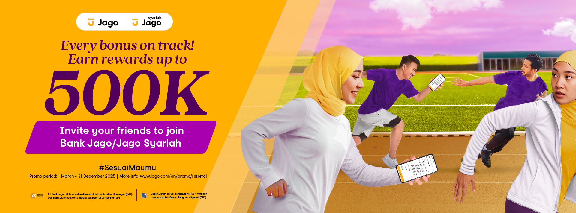 You want more favors? Invite more friends! Bonus up to 500K #SesuaiMaumu