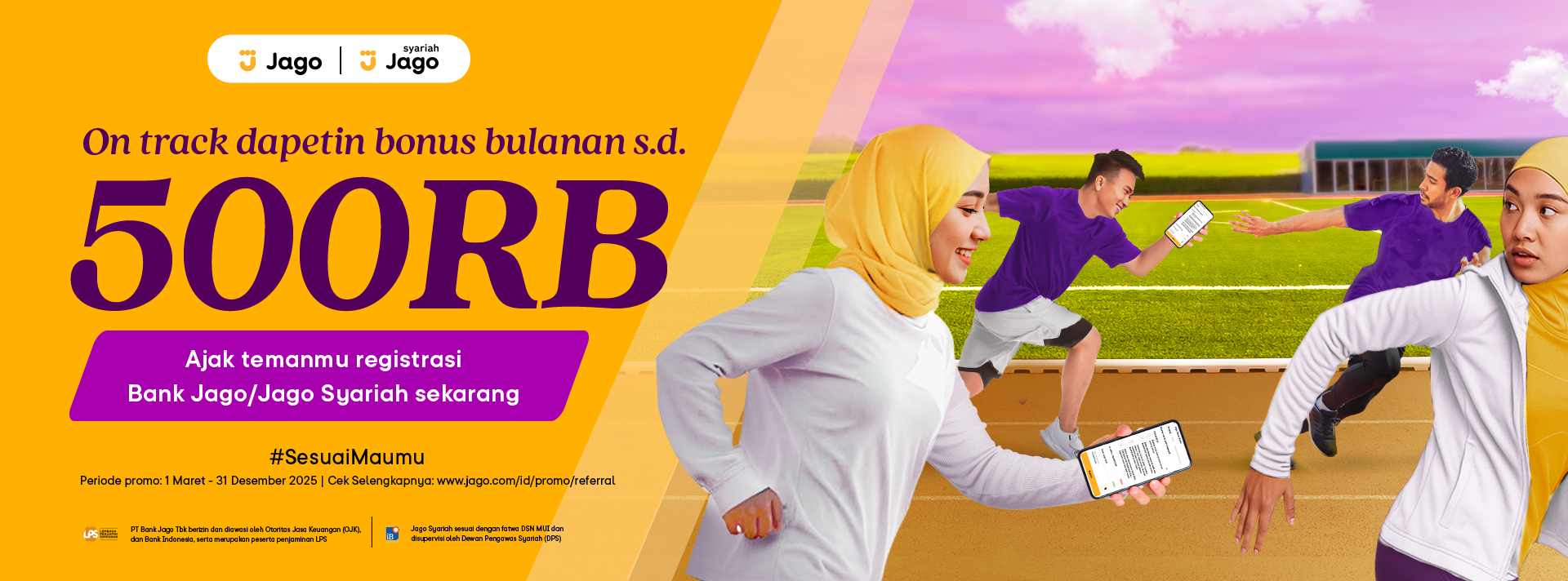 Mau banyak cuan? Undang banyak teman! Bonus s/d 500rb #SesuaiMaumu
