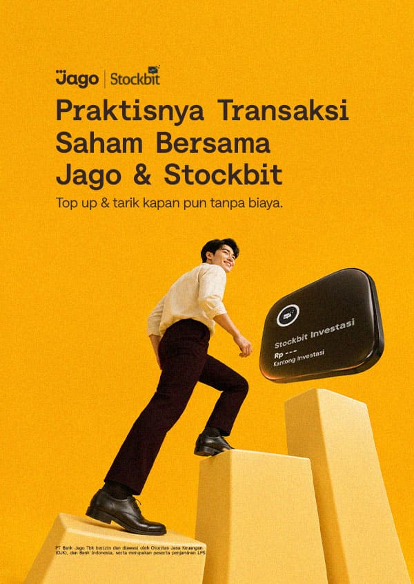 Investasi saham #SesuaiMaumu di Stockbit pake Jago Bikin RDN dalam hitungan jam, langsung bisa mulai investasi saham!