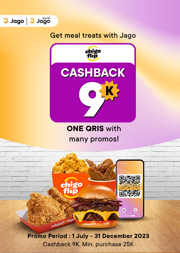 Get meal treats every day with Jago! Rp9,000 cashback exclusive for Jago QRIS users