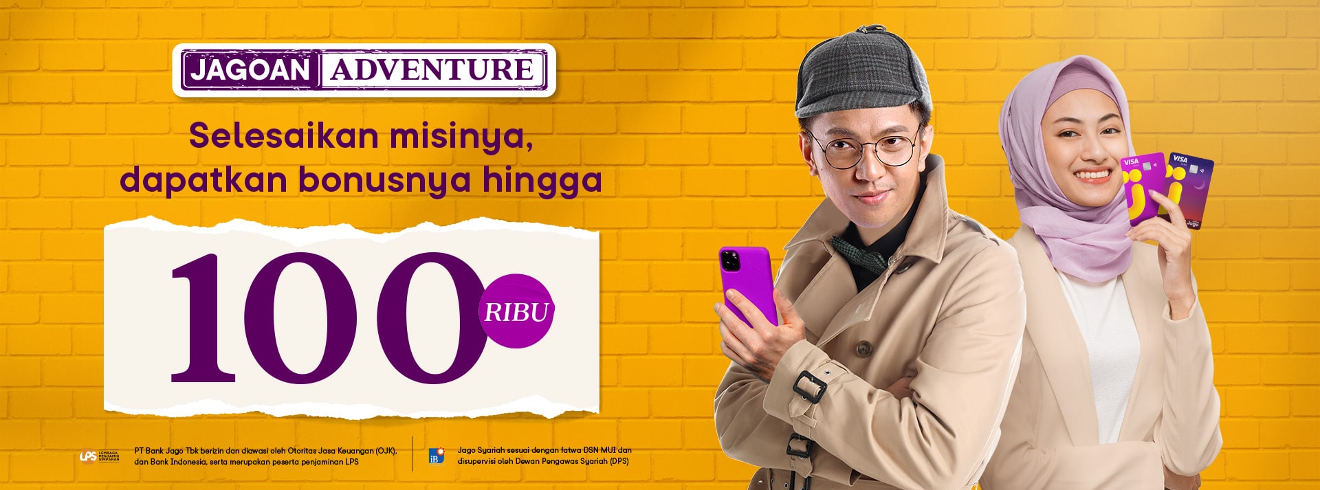 Pakai Jago untuk transaksi sehari-harimu dan dapatkan bonus hingga 100 ribu.