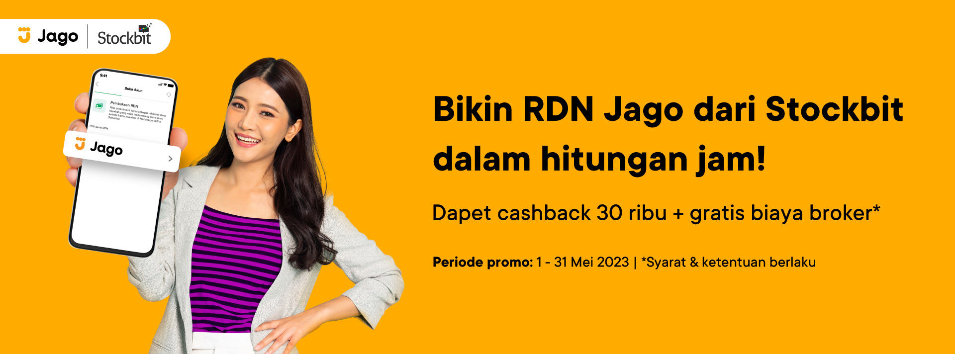 Jago x Stockbit Cashback Rp30 ribu