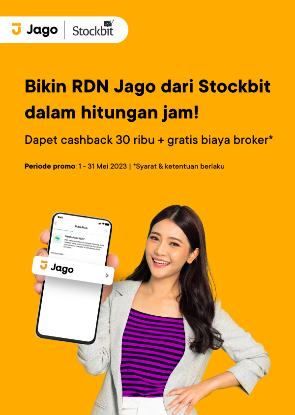 Jago x Stockbit Cashback Rp30 ribu