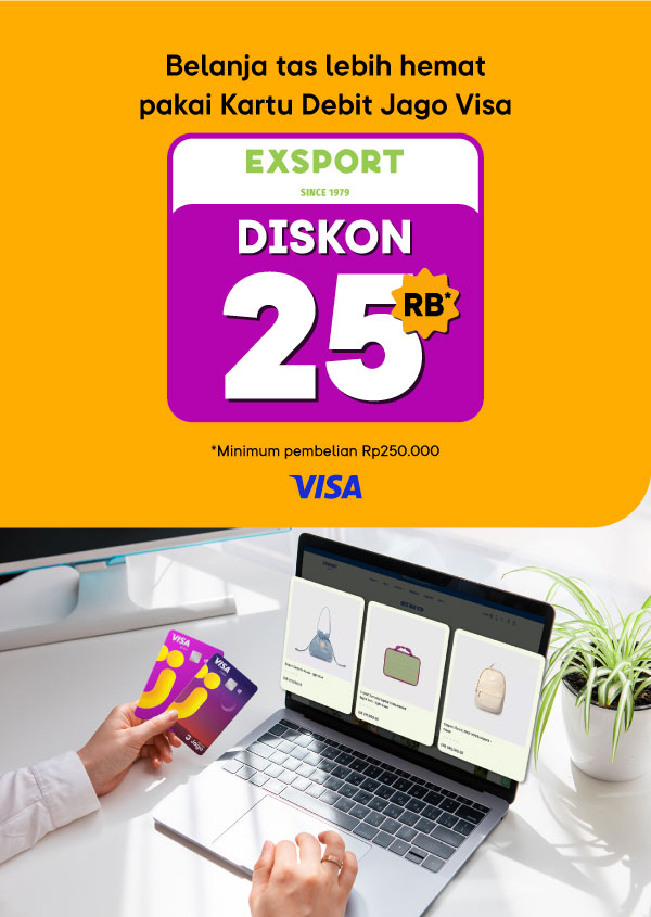 Diskon Rp25.000 buat beli tas baru di website Exsport