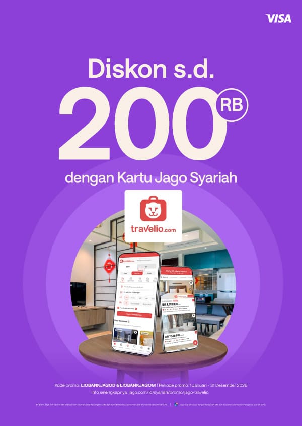 Promo spesial sewa apartemen pake Kartu Debit Jago Visa diskon s.d. 200RB
