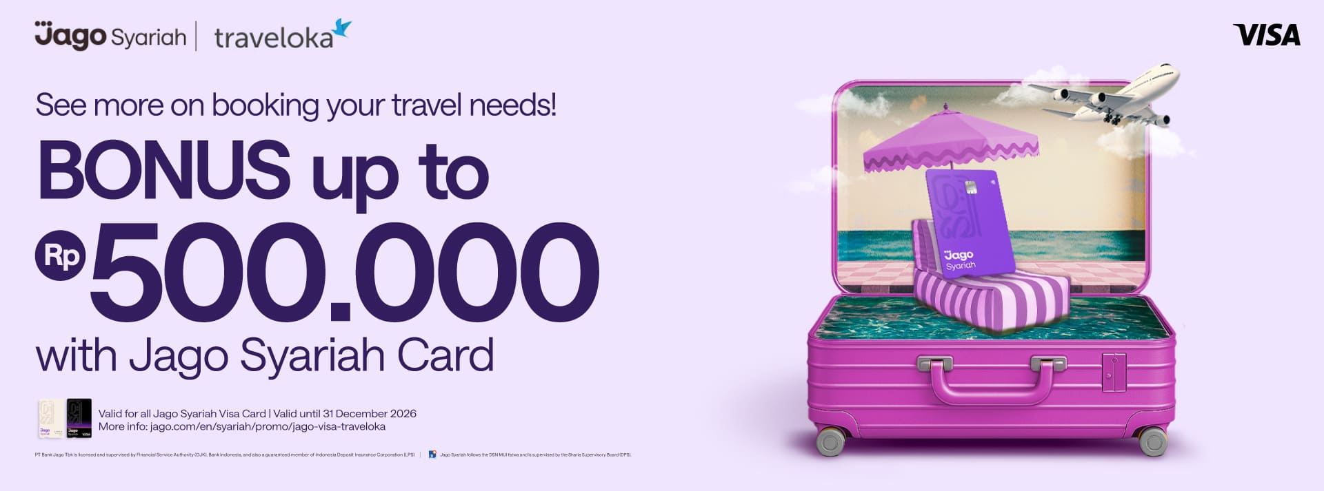 Save on Traveloka bookings use Jago Card get up to 300K bonus!