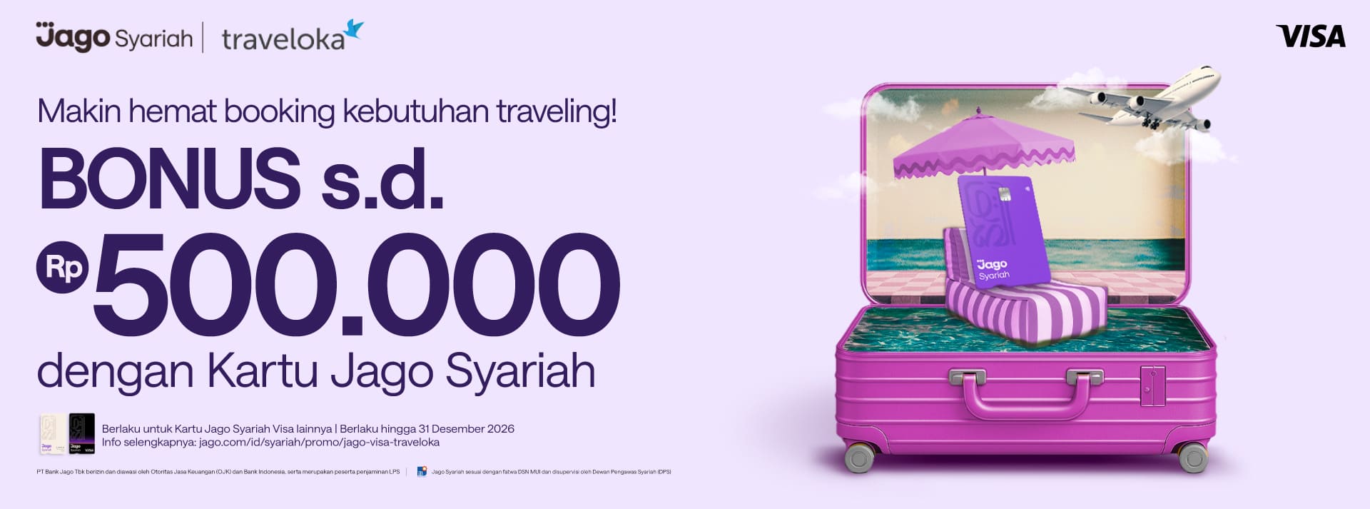 Hemat booking kebutuhan traveling pakai Kartu Jago di Traveloka, bonus s.d. 300 RB!