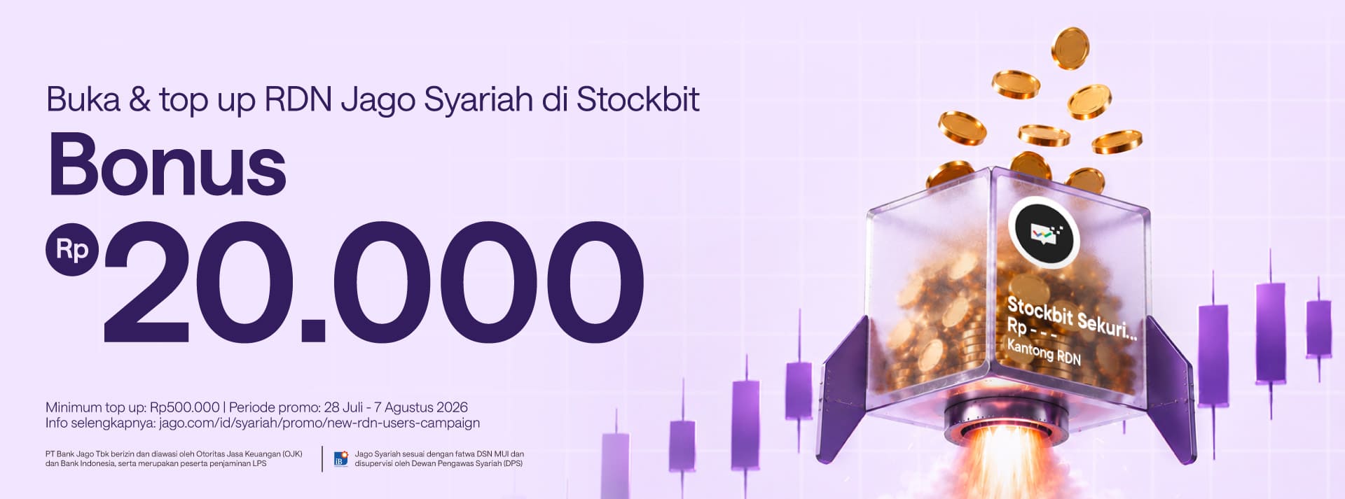 Buka RDN di Stockbit, dapatkan cashback Rp20.000*