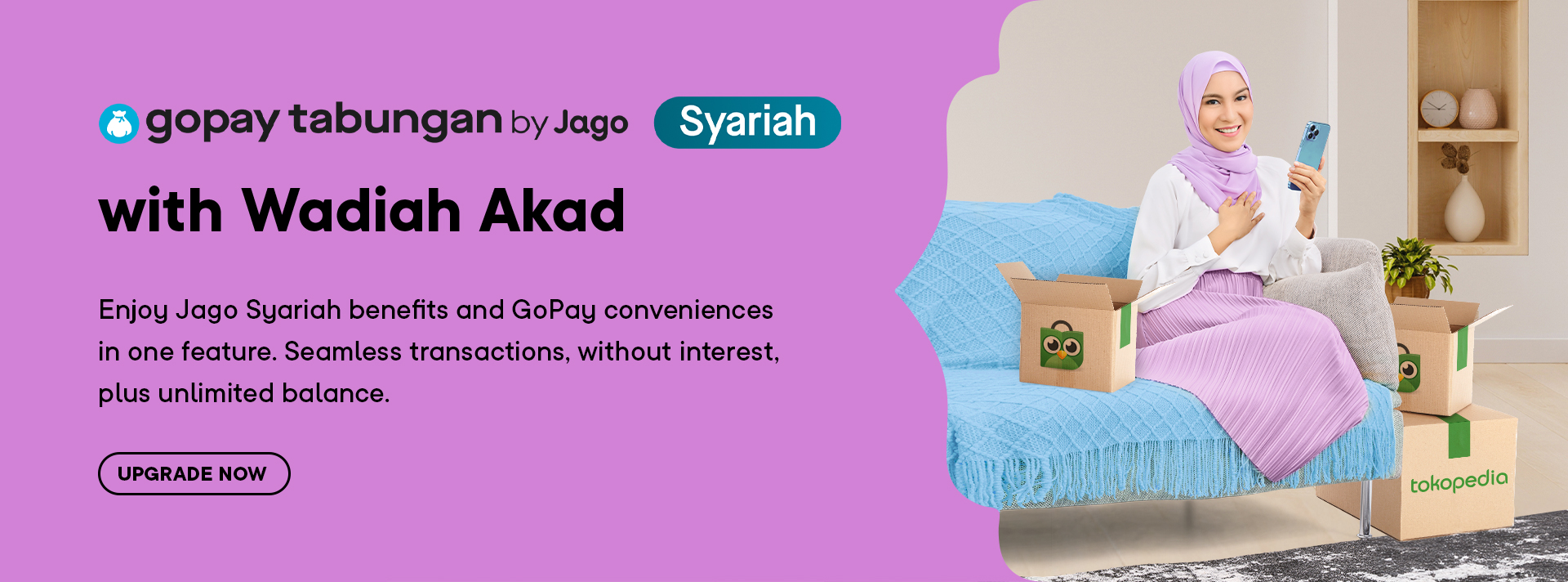 GoPay Tabungan by Jago Nikmati keunggulan Jago & kemudahan GoPay dalam 1 fitur. Bayar praktis, bunga 2,5% p.a. tanpa batas saldo