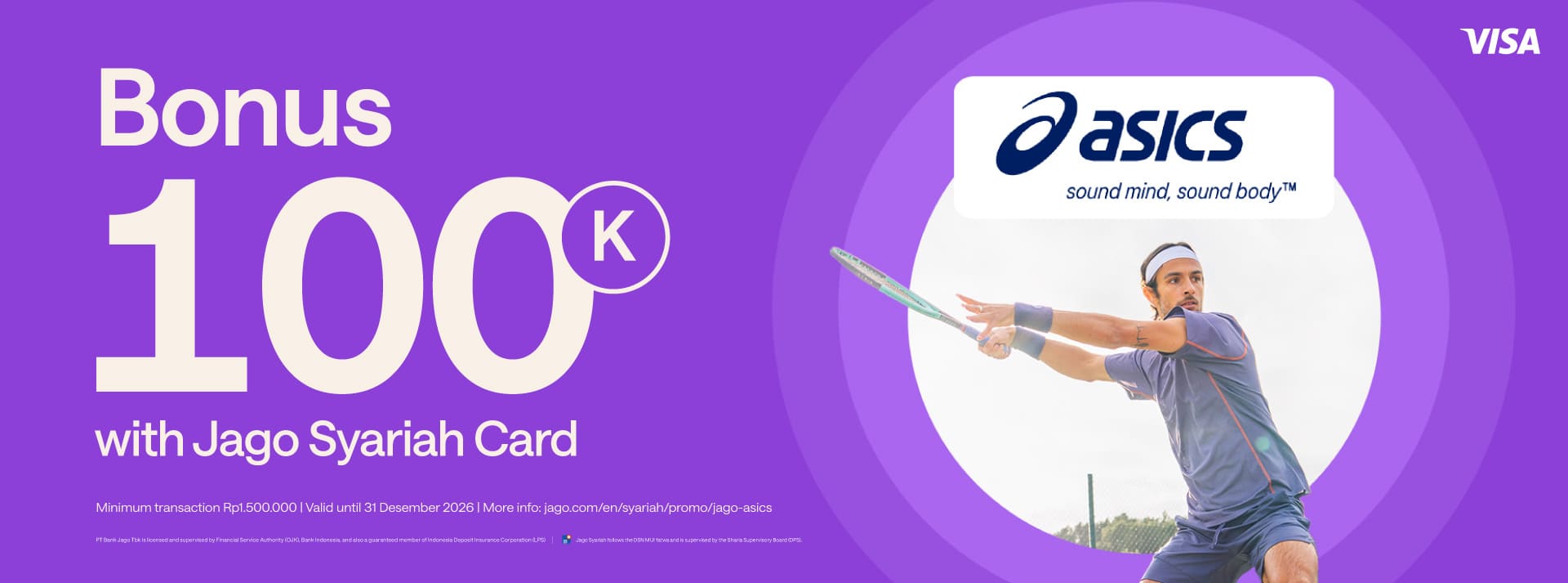 Shop at Asics & get 100K off with Jago Visa Debit Card