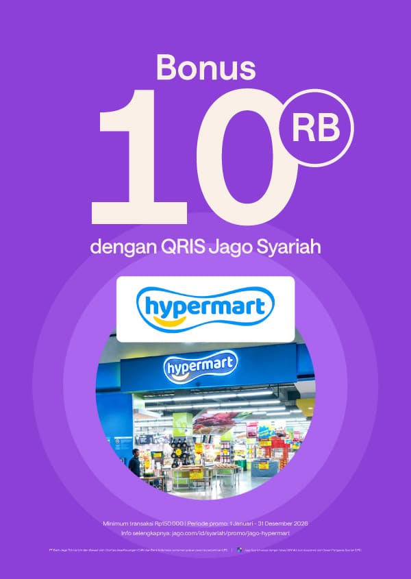 Perginya belanja, pulangnya bawa bonus juga pake QRIS Jago bonus 10rb*