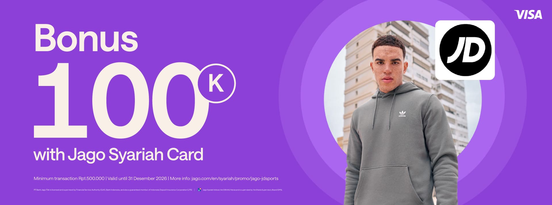 Shop at JD Sports & get cashback 100K with Jago Visa Debit Card