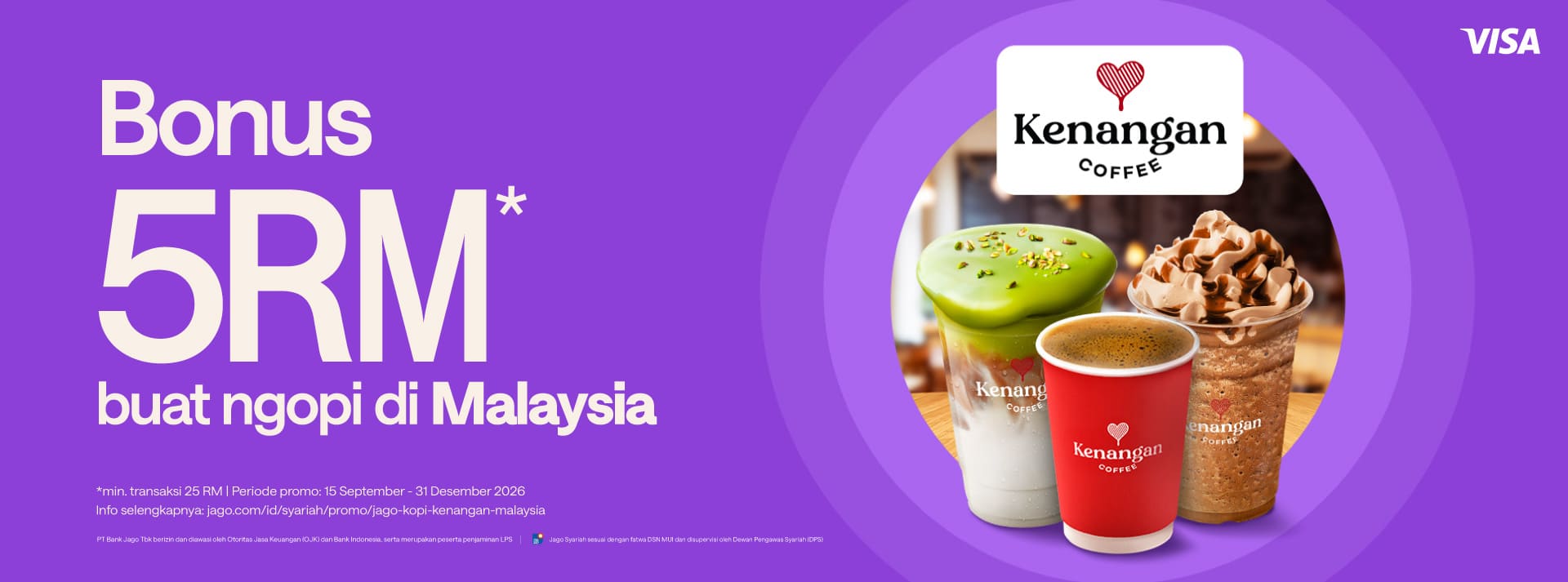 Bonus senilai RM 5 untuk pembelian RM 25 di Kenangan Coffee Malaysia