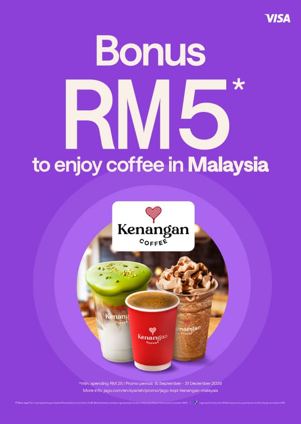 Bonus worth RM 5 for purchases of RM 25 at Kenangan Coffee Malaysia
