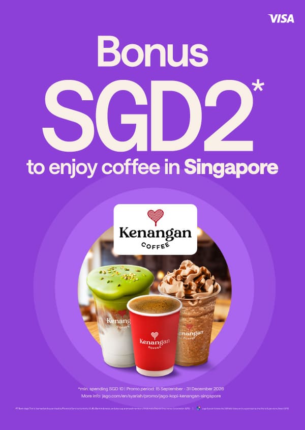 SGD 2 bonus for a minimum SGD 10 purchase at Kenangan Coffee Singapore