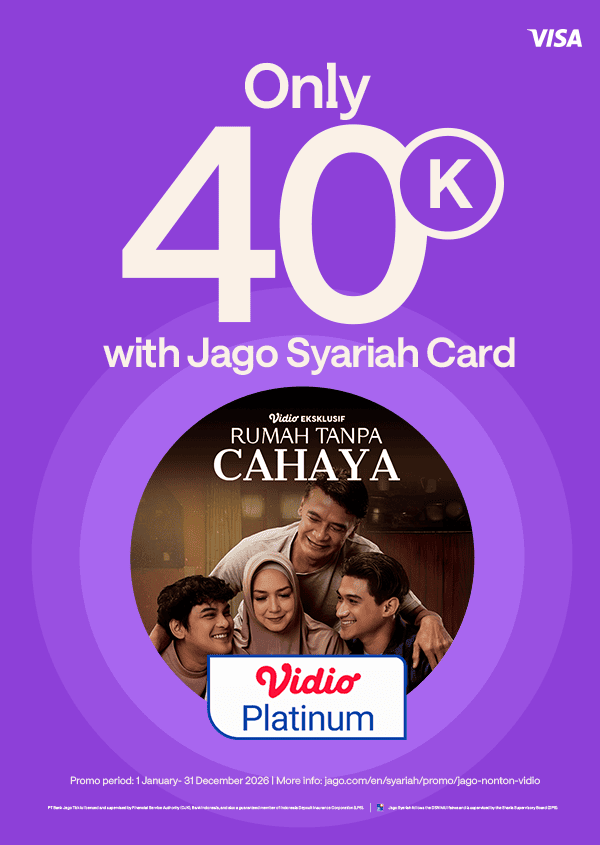 Get Vidio Premier Platinum subscription only Rp40,000 for Jago Visa Debit Card users