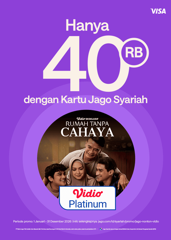 Dapatkan Vidio Premier Platinum dengan harga Rp40.000 hanya untuk pengguna Kartu Debit Jago Visa