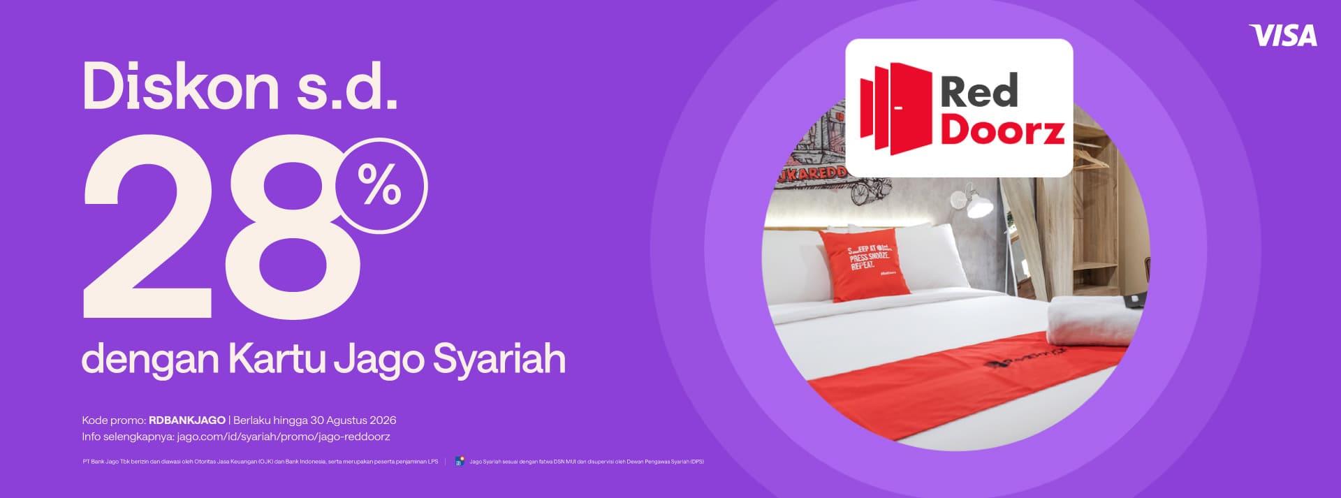 Lebih hemat booking hotel dengan Kartu Debit Jago Visa diskon s.d. 28%!