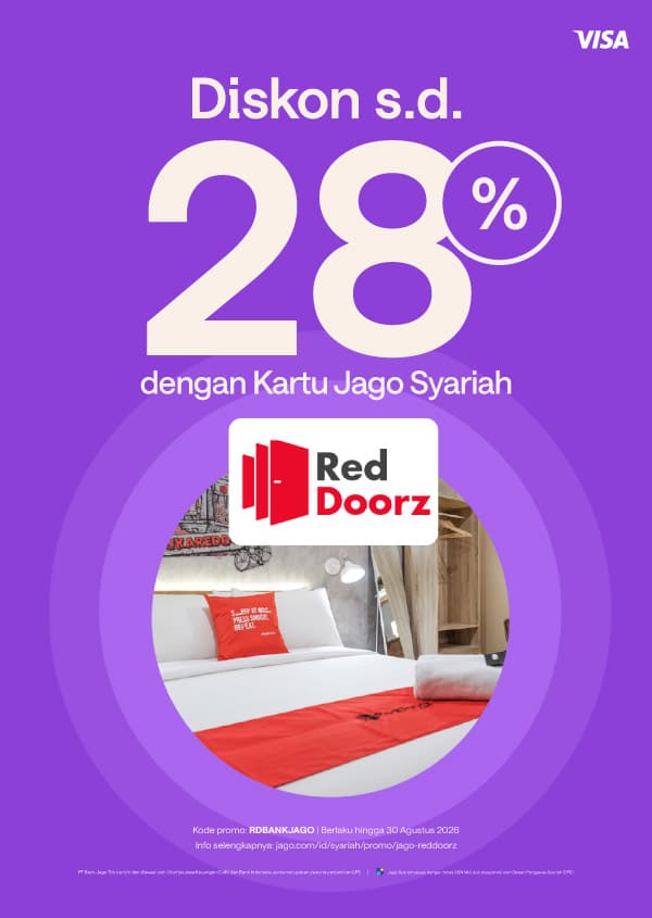 Lebih hemat booking hotel dengan Kartu Debit Jago Visa diskon s.d. 28%!