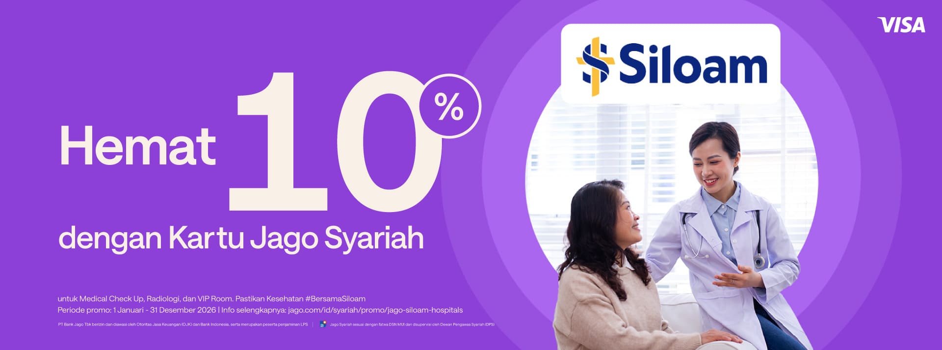 Dapatkan diskon 10% di Siloam International Hospitals Hospital Indonesia untuk Medical Check Up, Radiology, dan VIP Room